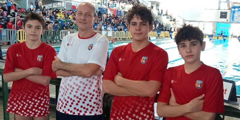 Max Cerezo, Nil Monleón i Pere Pina al Campionat de Catalunya. FOTO: Cedida