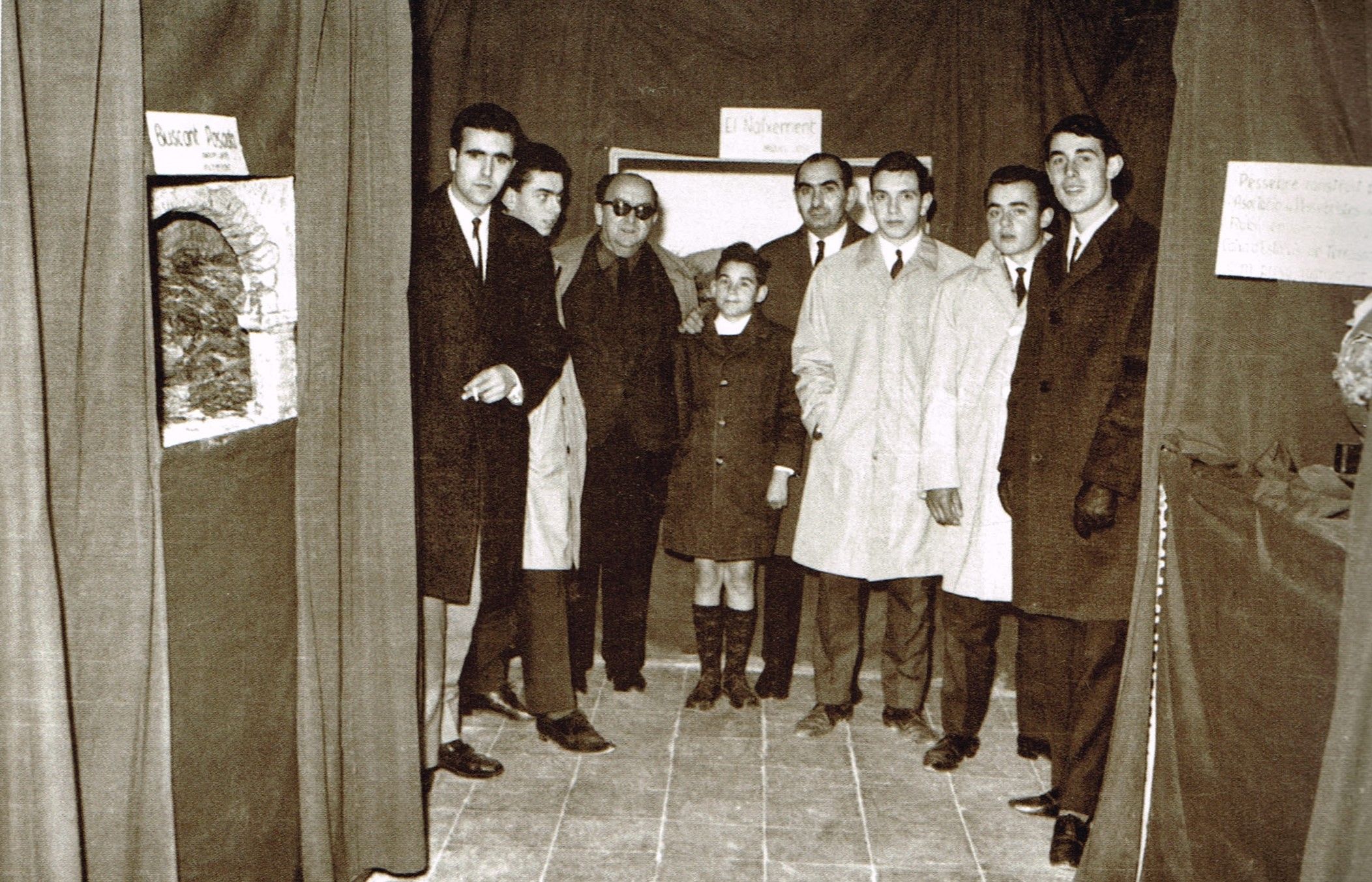 L’Associació de Pessebristes de Rubí als anys 60. FOTO: Publicada al llibre L’Abans (2002) i cedida per la família Comellas- Llunell.