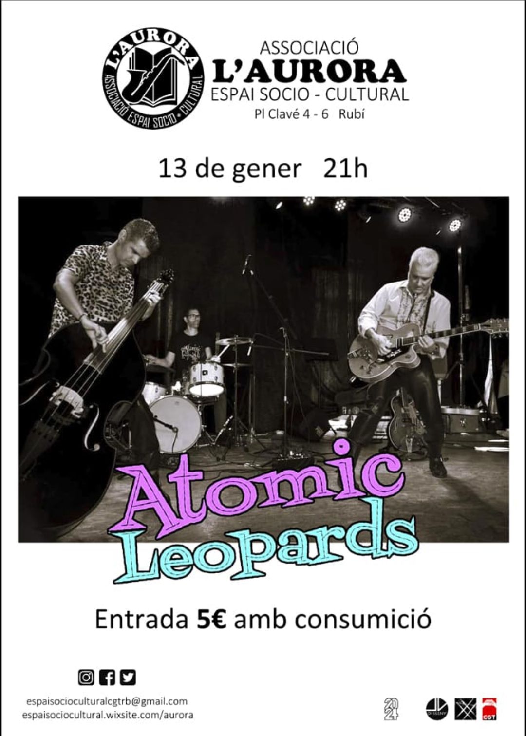 Espai sociocultural l'Aurora presenta en concert a Atomic Leopards