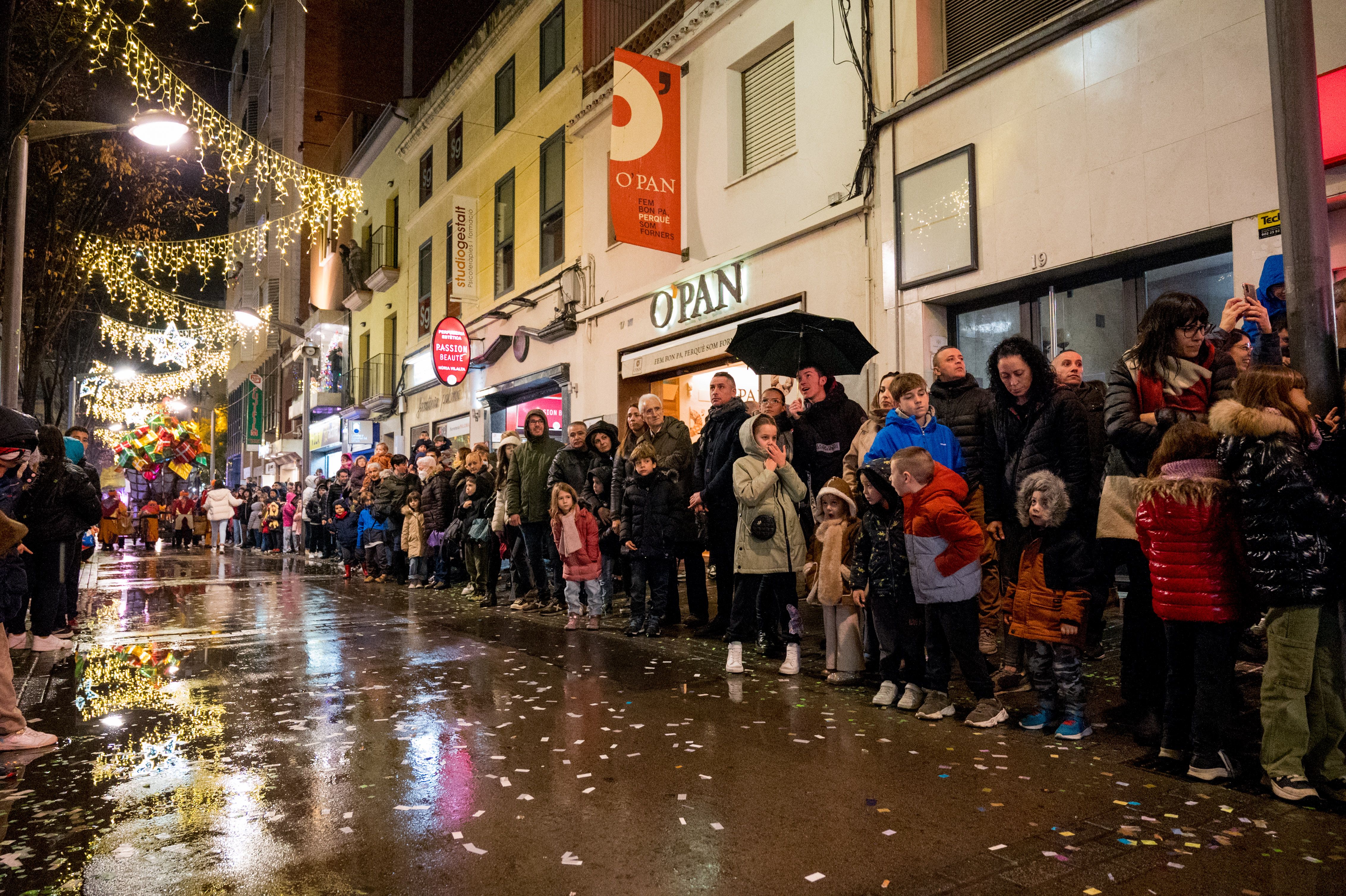 La pluja ha sigut una de les protagonistes de l’arribada dels Reis. Foto: Carmelo Jiménez