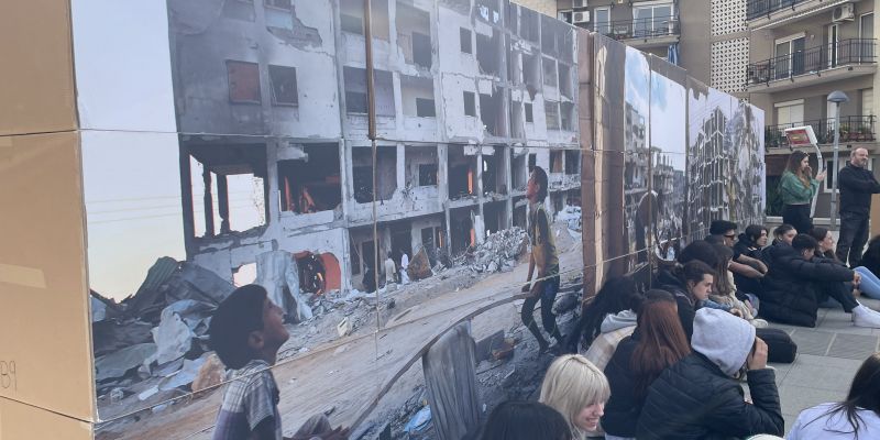 Obra ubicada a la plaça de la Nova Estació. FOTO: E.L.