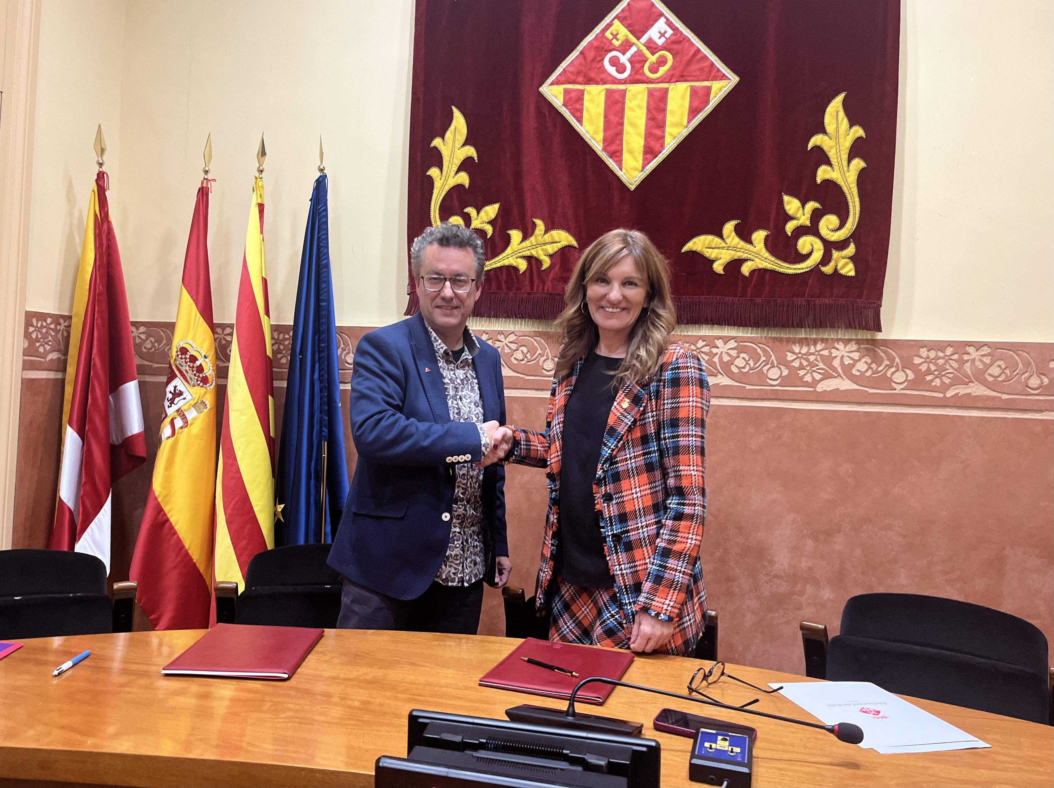 Les dues parts han celebrat l'entesa entre aquestes dues formacions d'esquerres, que ja van governar juntes a l'anterior mandat 2019-2023. Foto: Pablo Sánchez-Montañés