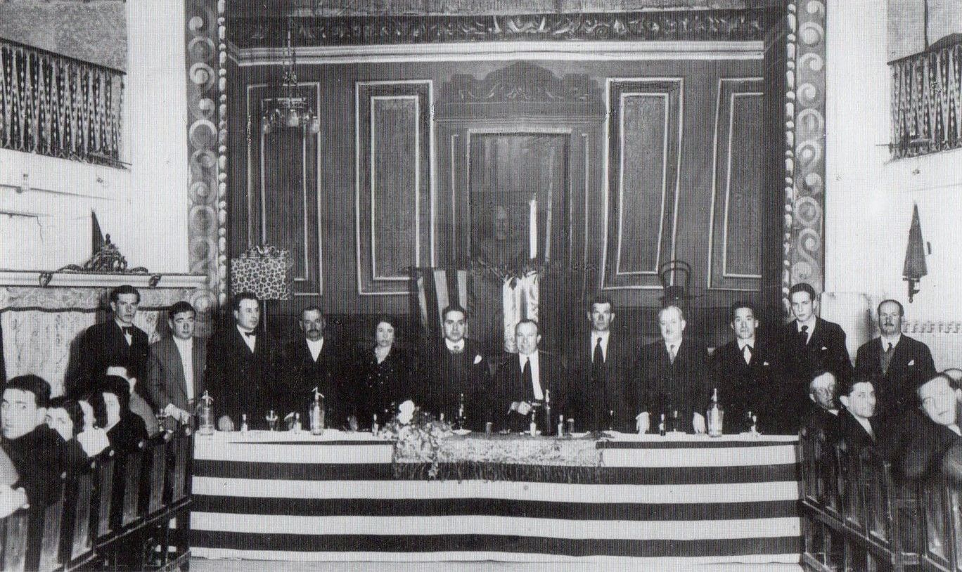 Homenatge al regidor Miquel Segura, Centre Democràtic Republicà, 1936. FOTO: Arxiu Fotogràfic del Museu de Rubí