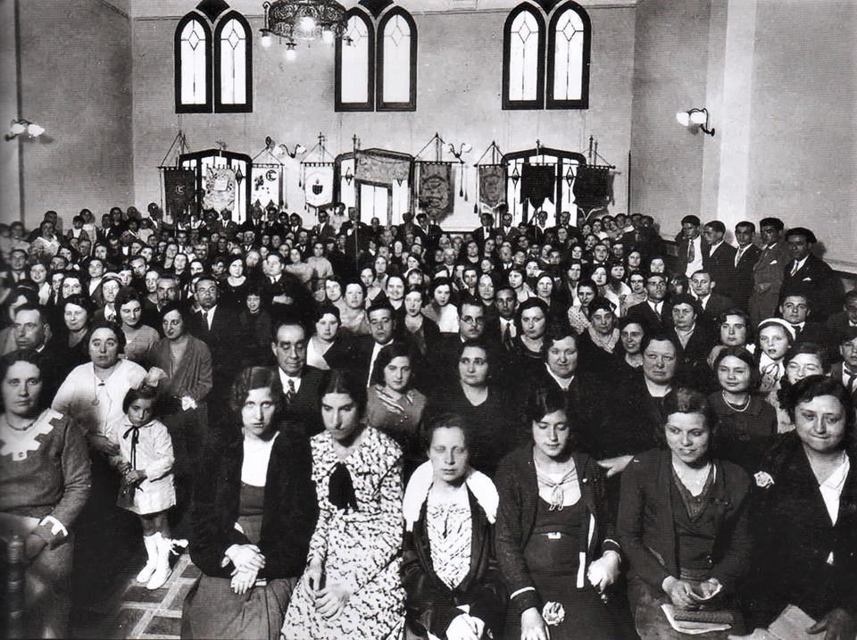 La Festa de la Companyonia de l'Esforç Cristià a l'església evangèlica de Rubí, 1934. FOTO: Arxiu Municipal