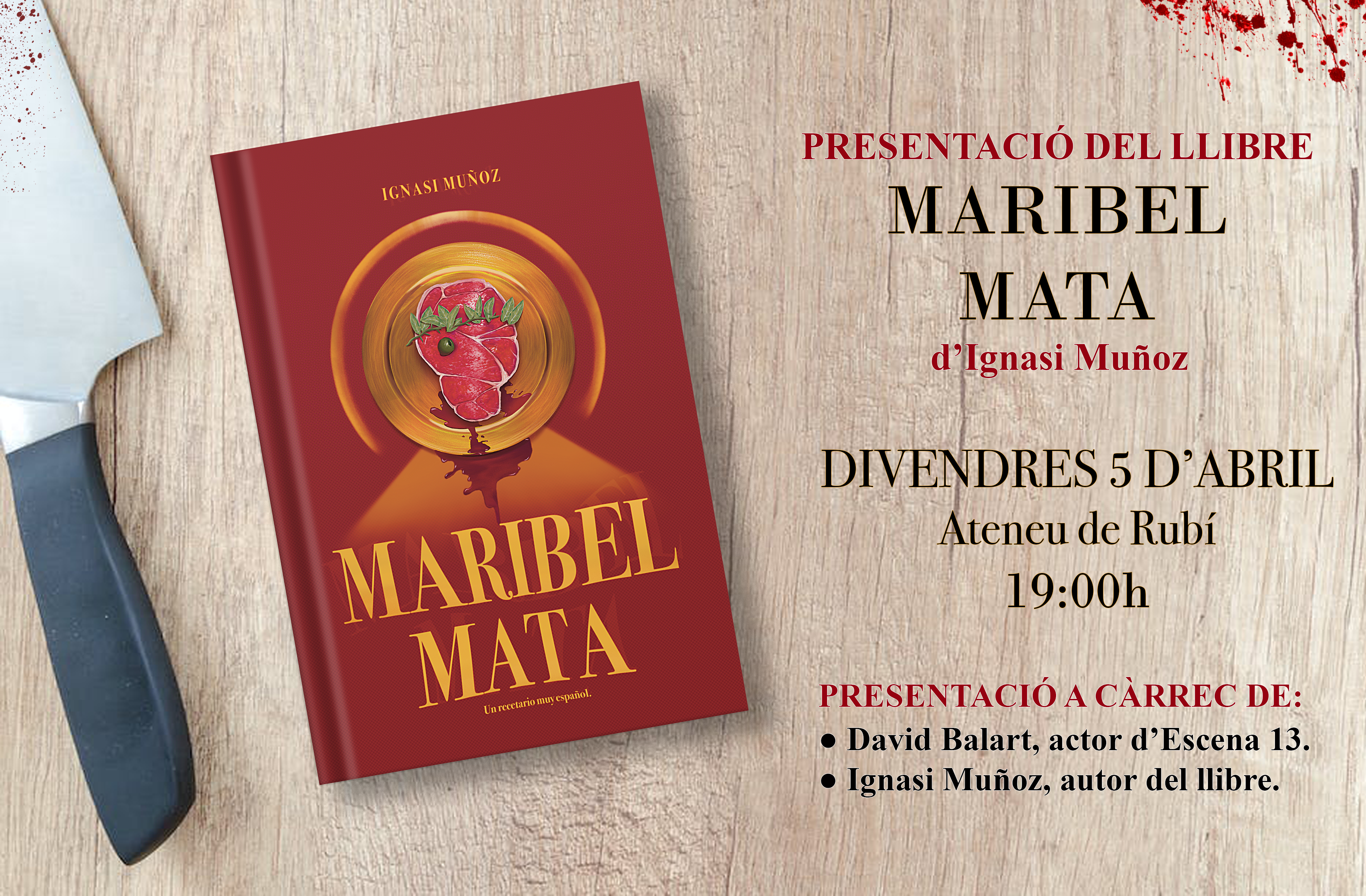 El rubinenc Ignasi Muñoz presentarà la seva novel·la 'Maribel Mata' a l'Ateneu