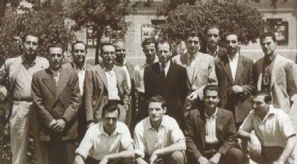 Imatge dels fundadors el dia de la creació del club. FOTO: Cedida