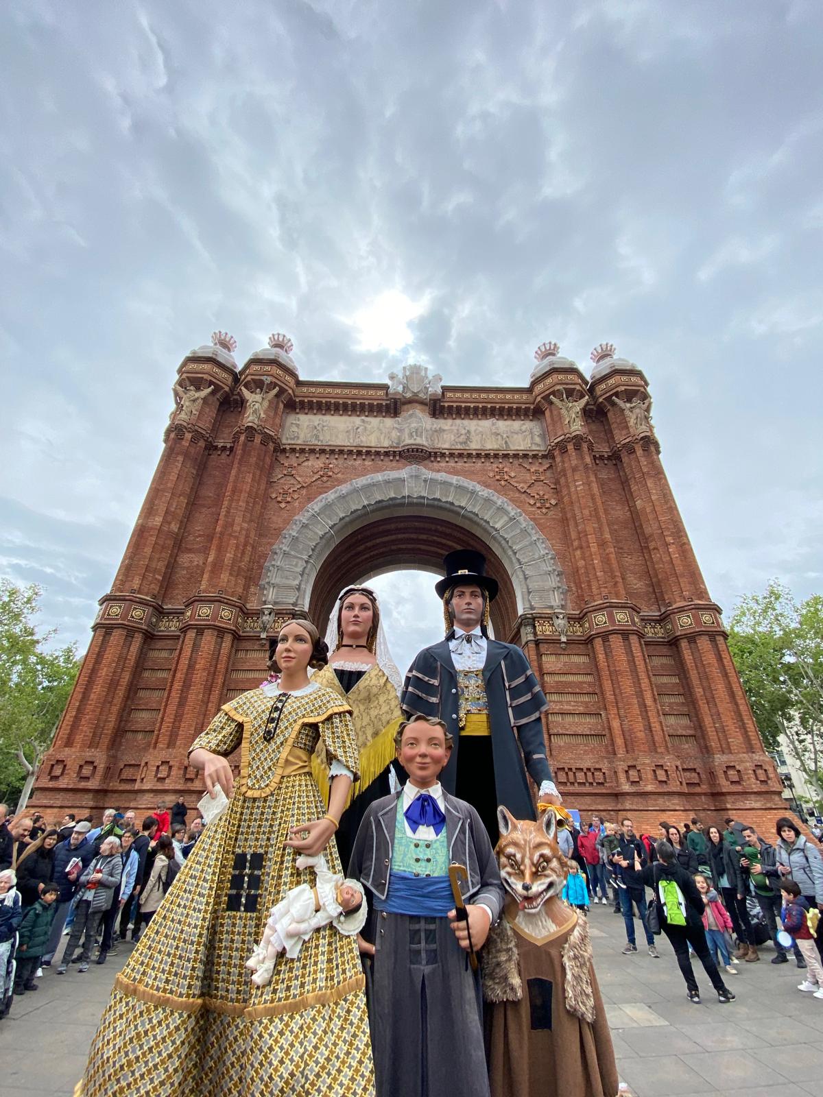 Els gegants de Rubí a Barcelona. FOTO: Cedida