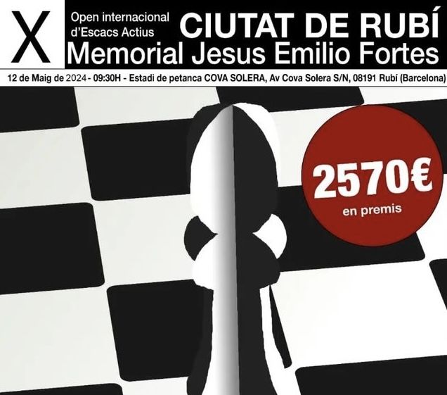 A les 20h es farà l'entrega de guardons, els quals es regeixen per la normativa del Circuit Català. Foto: IG @escacsrubi