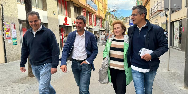 Marcel·lí Bosch, Joan Canadell i Ivan Vila han passejat per Rubí. FOTO: Cedida Marcel·lí Bosch, Joan Canadell i Ivan Vila han passejat per Rubí. FOTO: Cedida