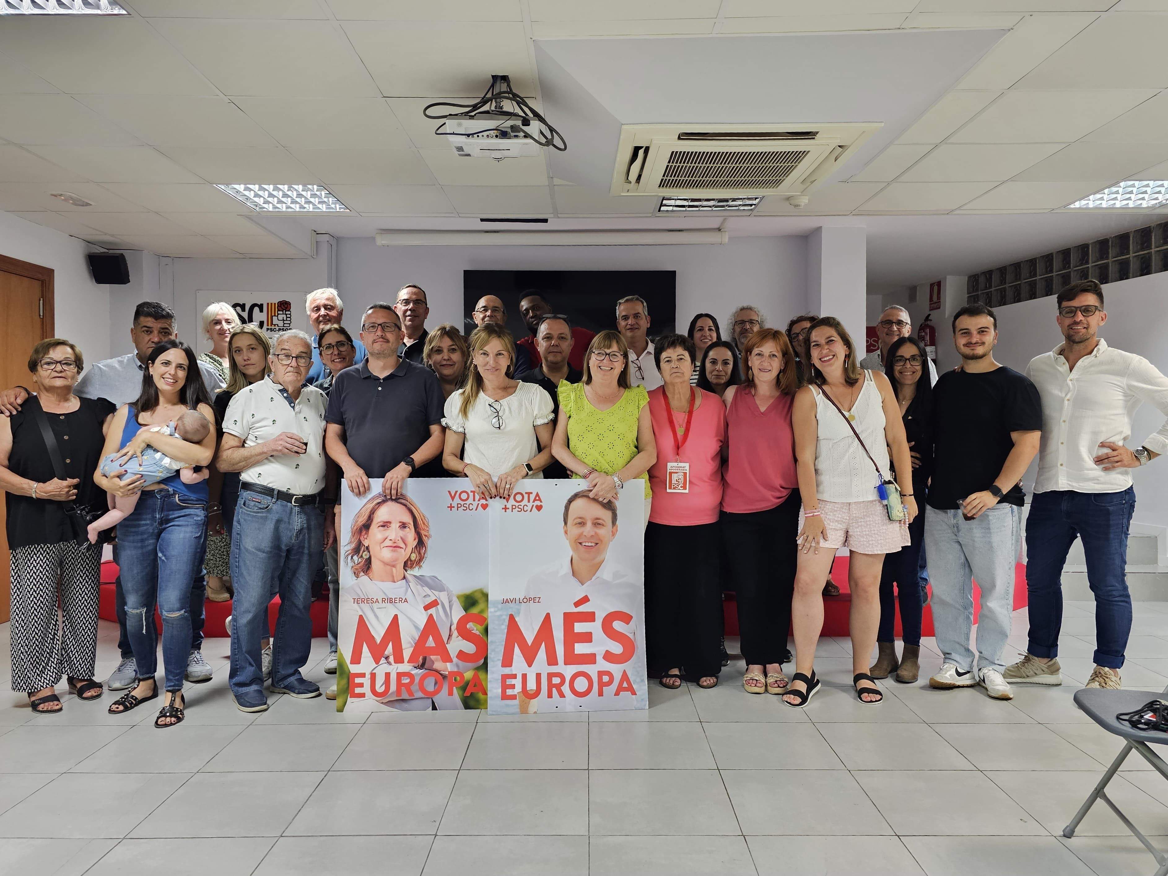 El Partit dels Socialistes de Catalunya ha guanyat les eleccions al Parlament Europeu 2024 a Rubí, amb un 35,58% i 8.051 vots. Foto: Cedida