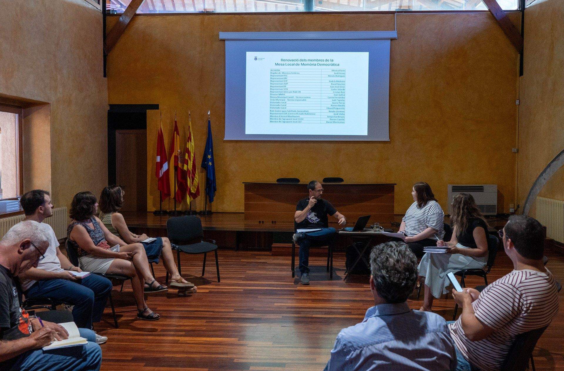 El passat dimecres 10 de juliol es va celebrar la reunió de la Taula de Memòria Democràtica. Foto: Ajuntament de Rubí - Localpres