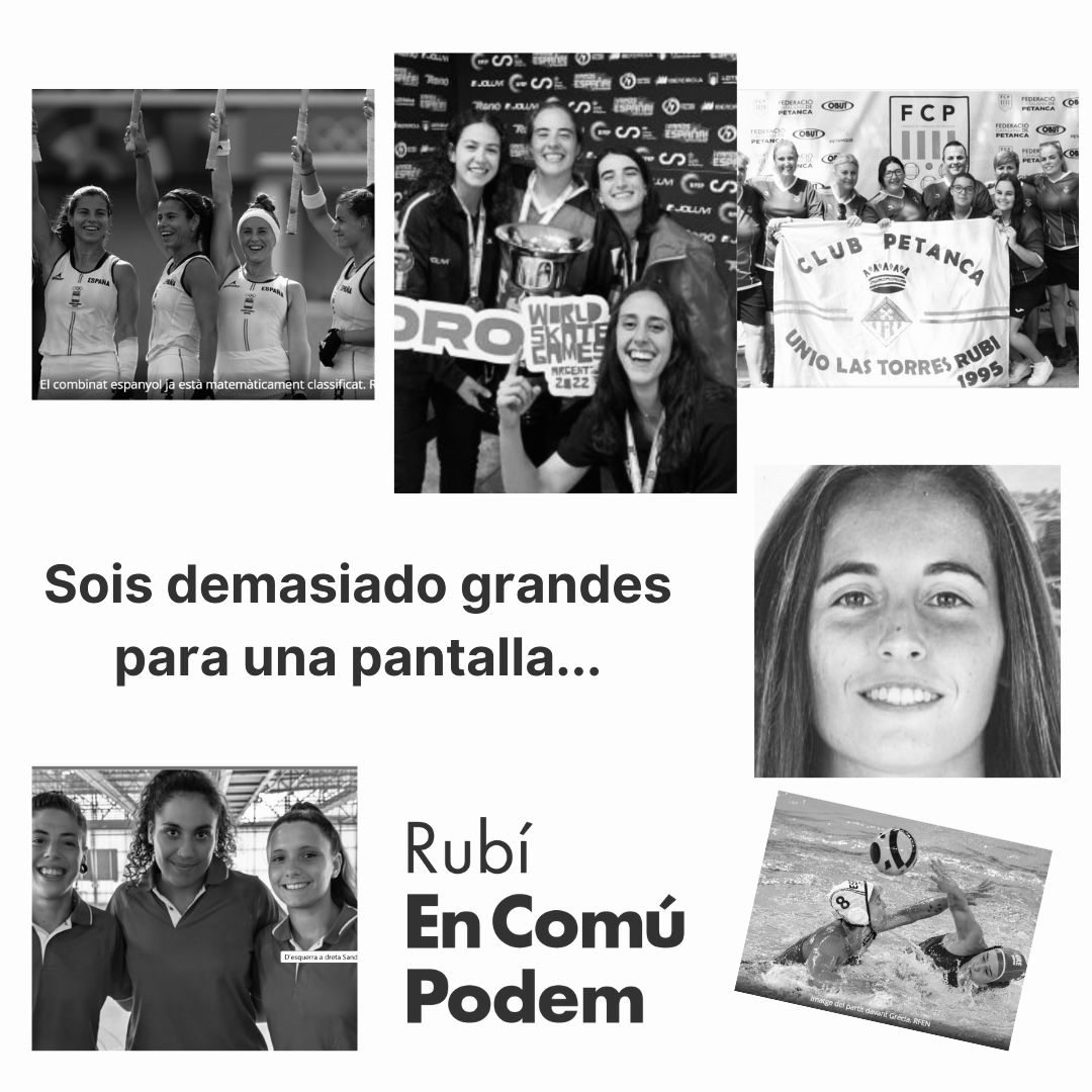 "Sou massa grans per a una pantalla" del Grup de Feminisme d'En Comú Podem Rubí. Foto: ECP.