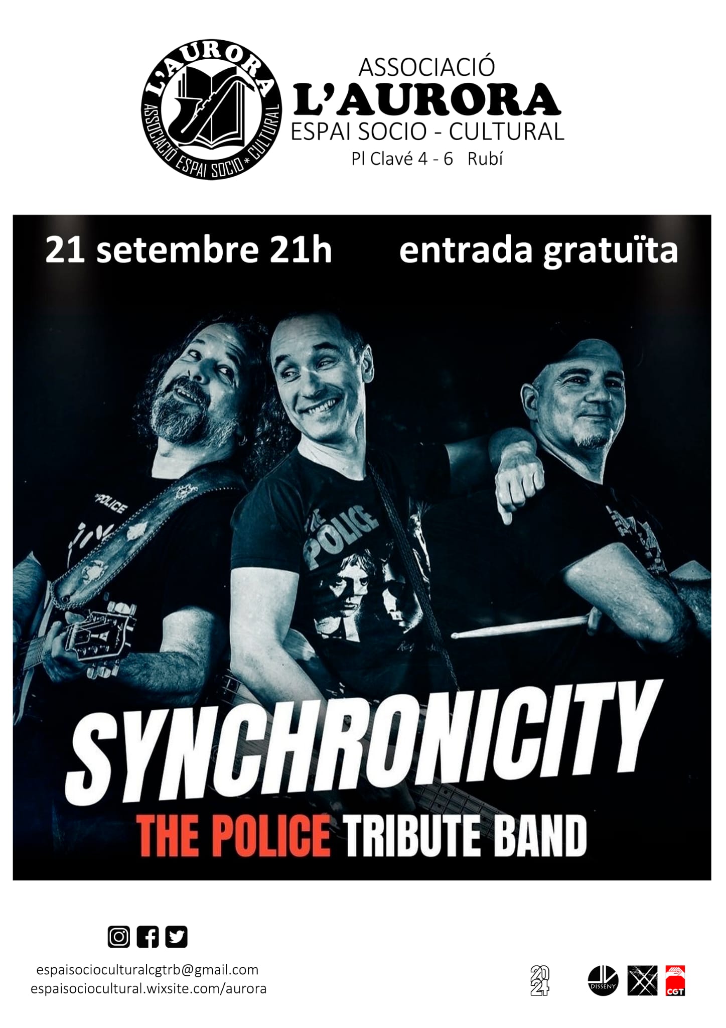 L'Associació Espai sociocultural L'Aurora presenta en concert a Synchronicity L'Associació Espai sociocultural L'Aurora presenta en concert a Synchronicity