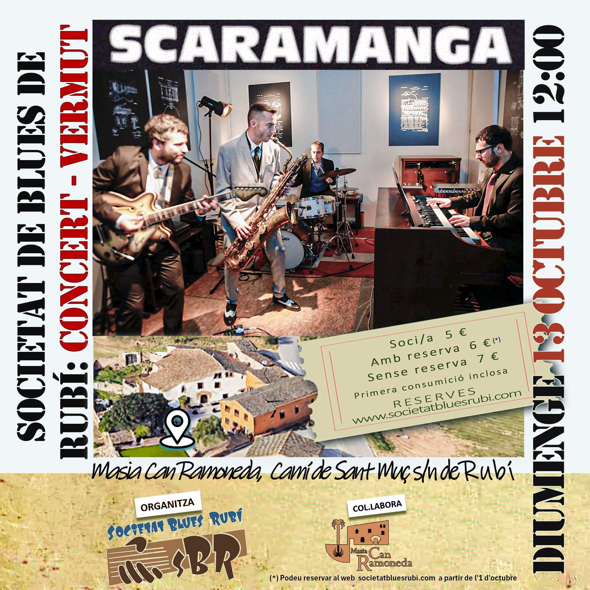 Tornen els vermuts de Blues a Can Ramoneda amb Scaramanga