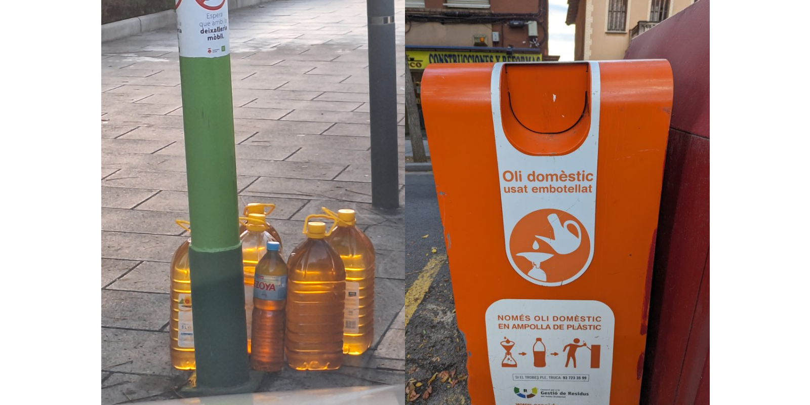 Veïns per Rubí proposa instal·lar contenidors d'oli usat. FOTOS: Veïns per Rubí