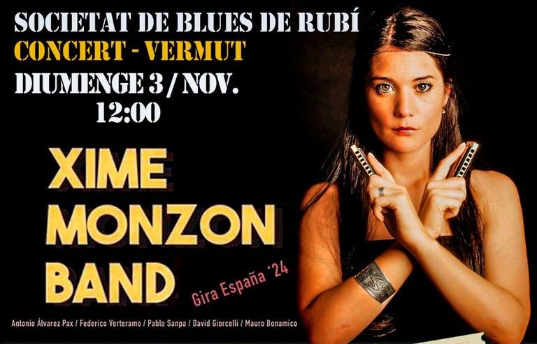 Cartell del vermut de blues de la SBR, amb Xime Monzón FOTO: Societat de Blues de Rubí