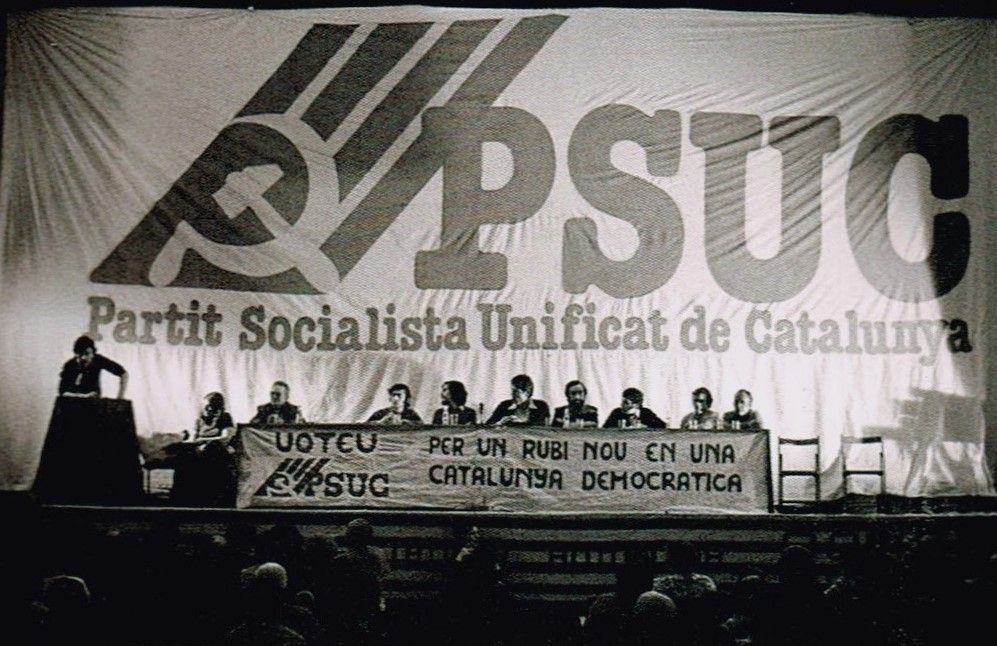 Un míting del PSUC a Rubí, 1979. FOTO: Fons Roset