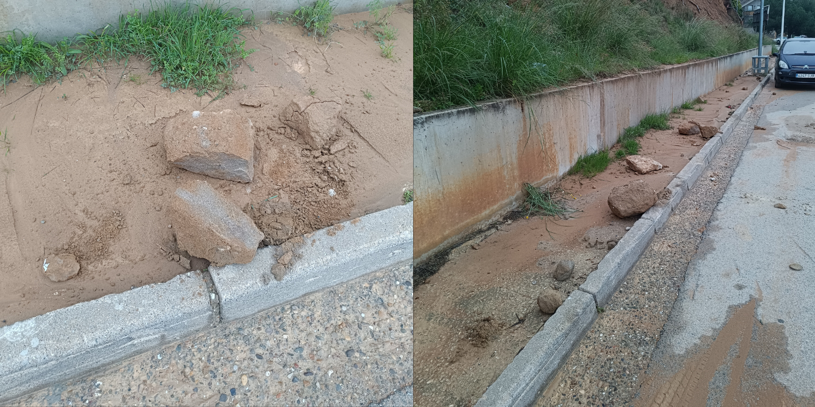 Perill pedres grans cauen. FOTO: Jesús Manuel Gil Diaz  Perill pedres grans cauen. FOTO: Jesús Manuel Gil Diaz