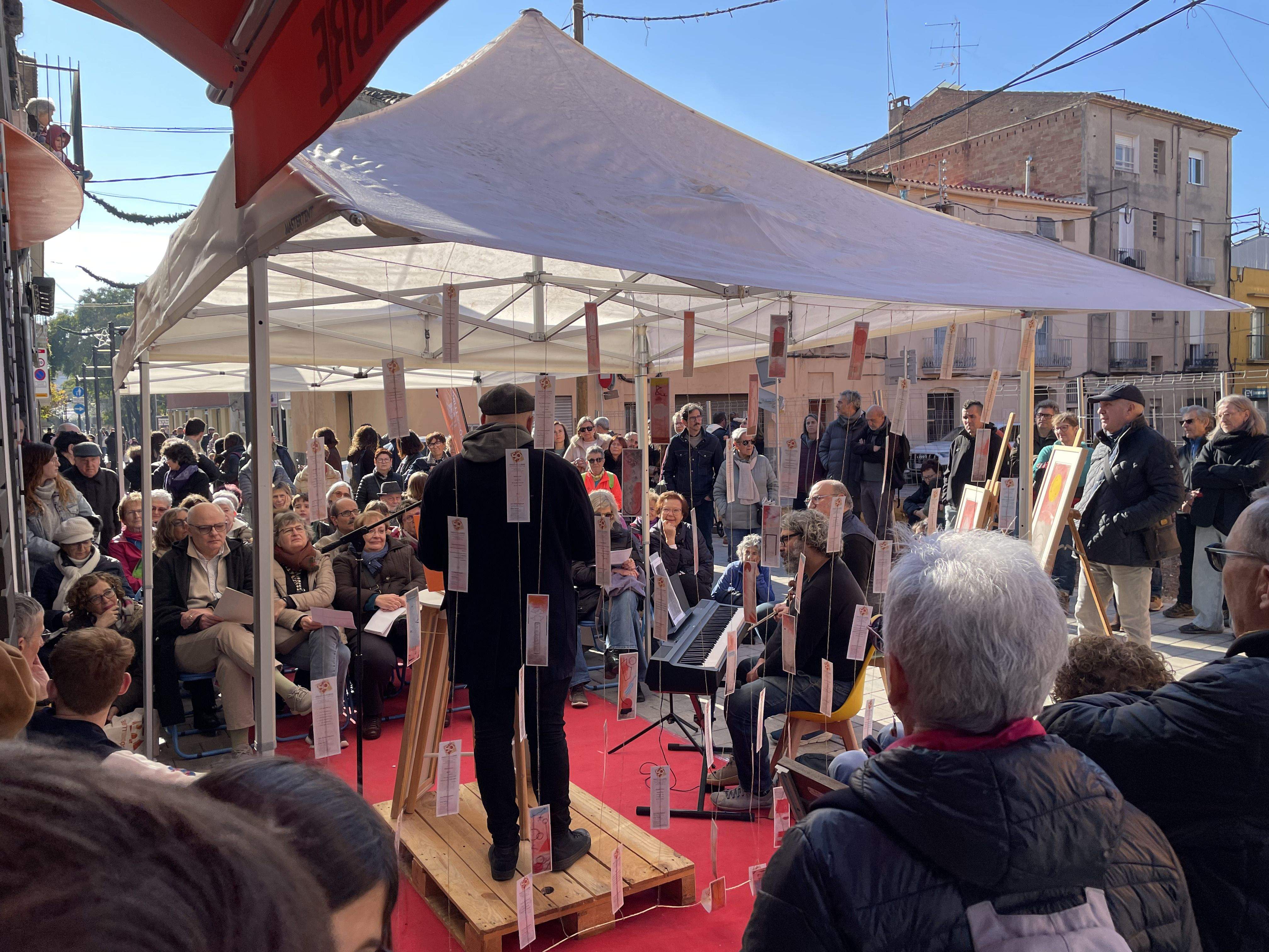 Un moment de la celebració del 50è aniversari del Racó del Llibre FOTO: Marta Casas