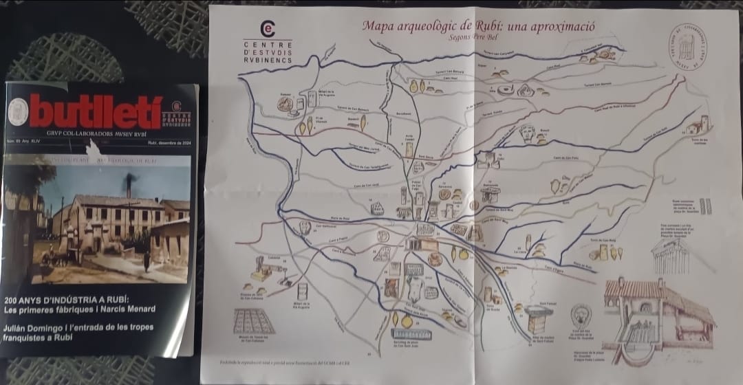 El CER-GCMR presenta un Butlletí que inclou un mapa arqueològic de Rubí. FOTO: Pere Bel