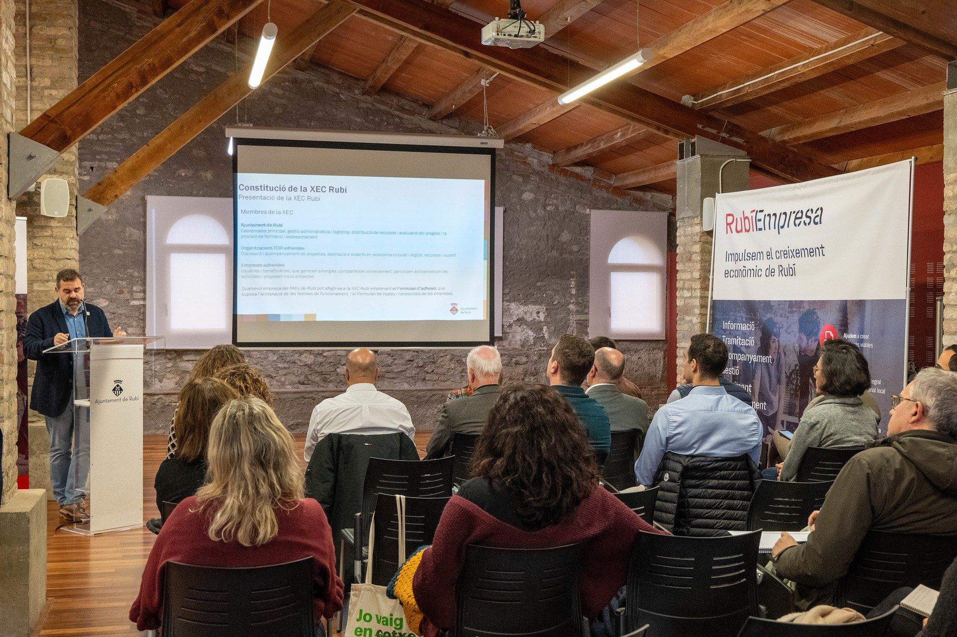 Acte de Rubí Empresa per la constitució de la XEC, el desembre de 2024 FOTO: Localpres