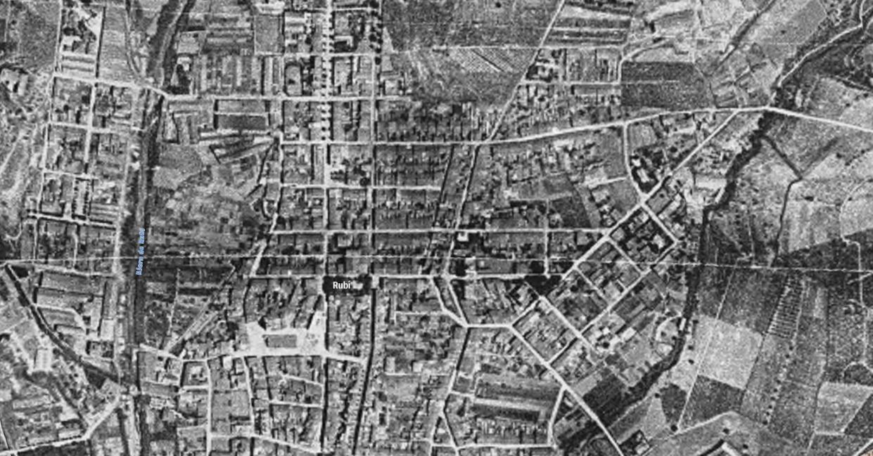 Les fotografies aèries per descobrir com era Rubí el 1945