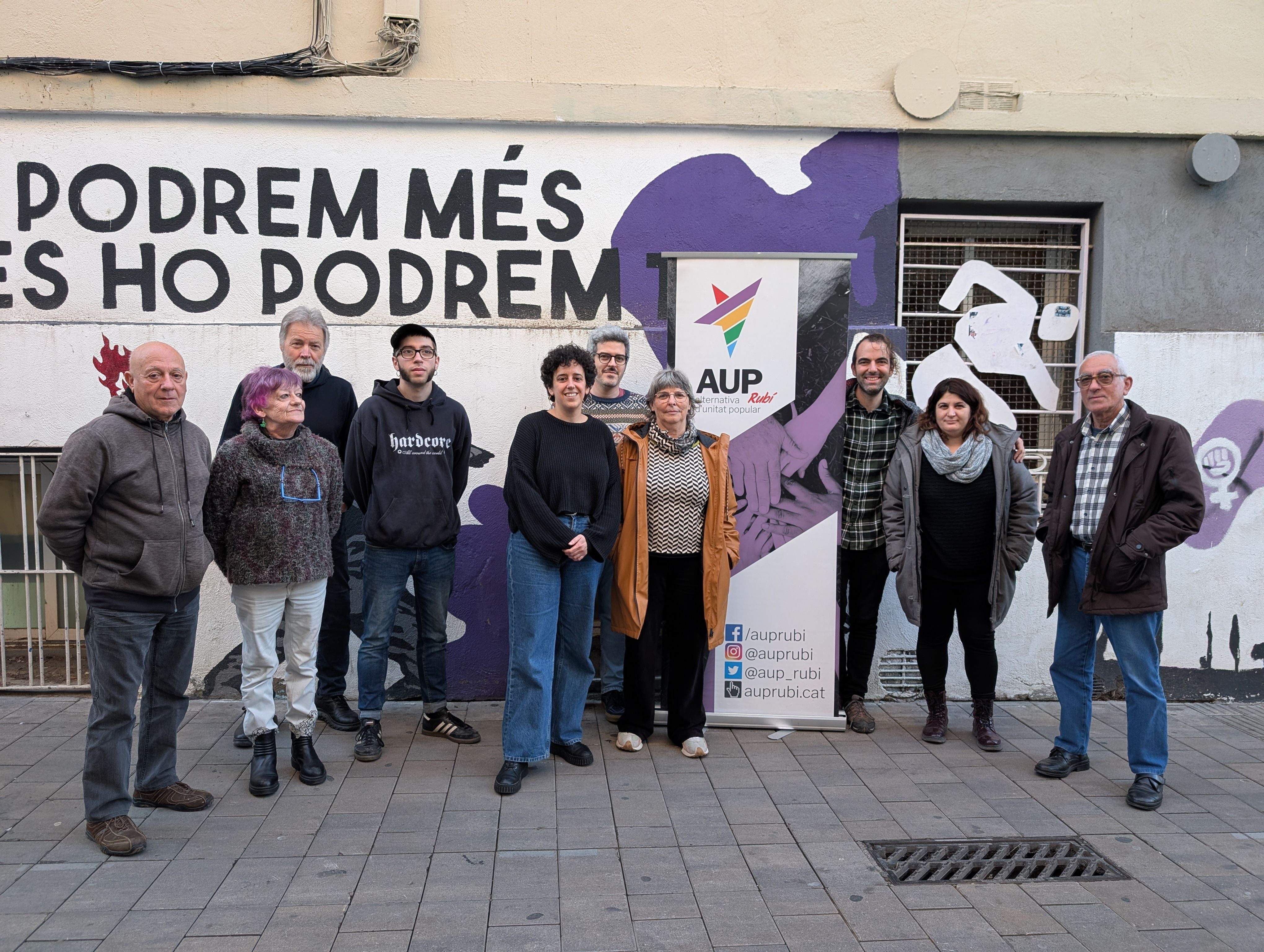 Grup municipal de l'AUP. FOTO: Estela Luengo Grup municipal de l'AUP. FOTO: Estela Luengo