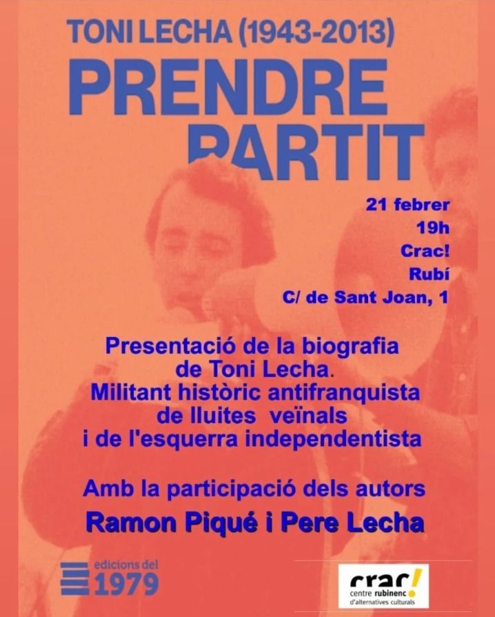 Presentació de 'Prendre Partit' Presentació de 'Prendre Partit'