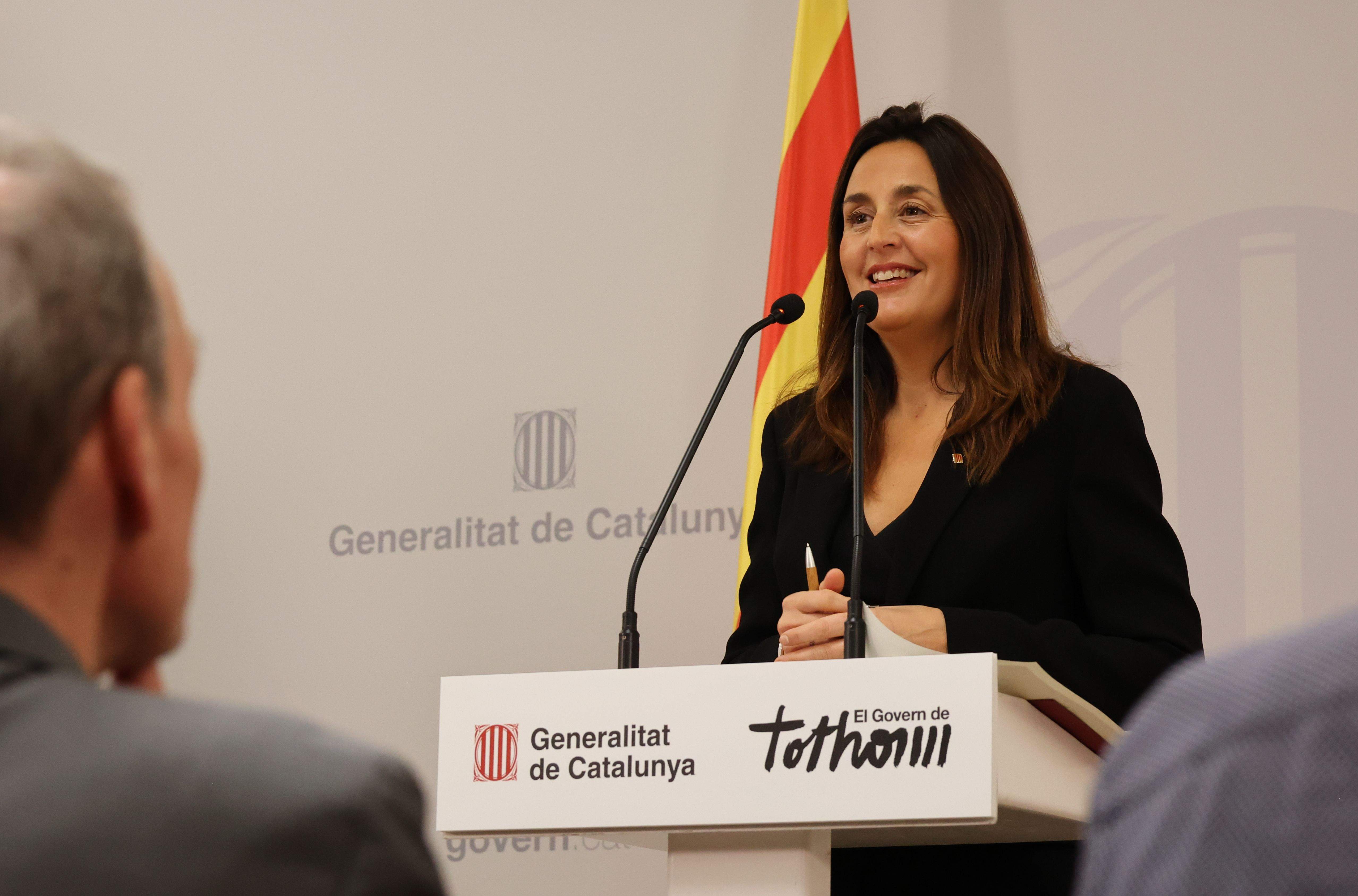 La consellera d'Educació, Esther Niubó, en la roda de premsa FOTO: Departament d'Educació