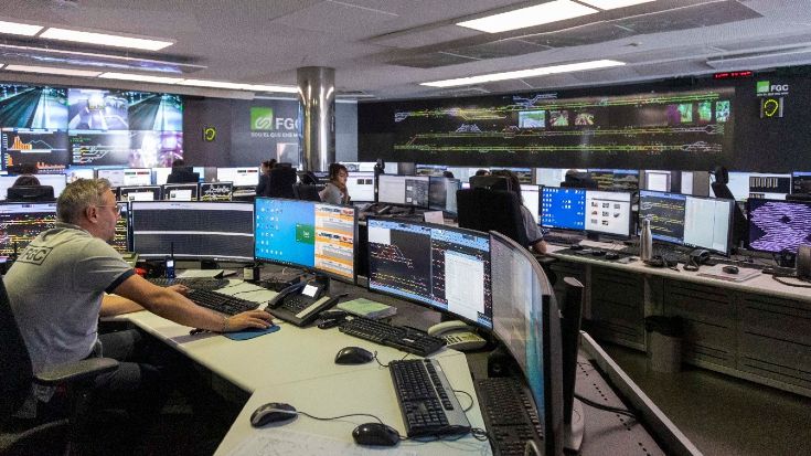 El Centre de Comandament Integrat, ubicat a Rubí, renovarà el sistema de Control de Trànsit Centralitzat FOTO: FGC