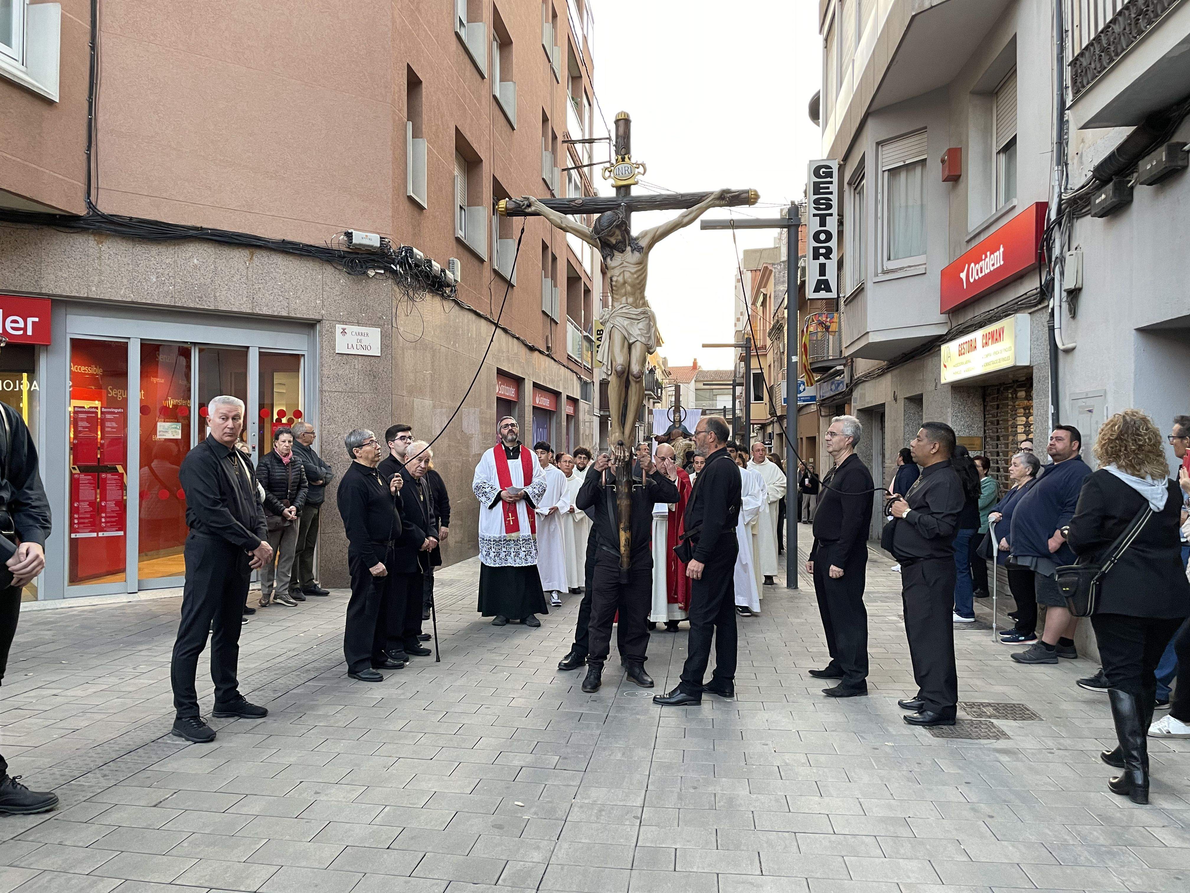 Una de les estacions del Via Crucis arxiprestal FOTO: Marta Casas