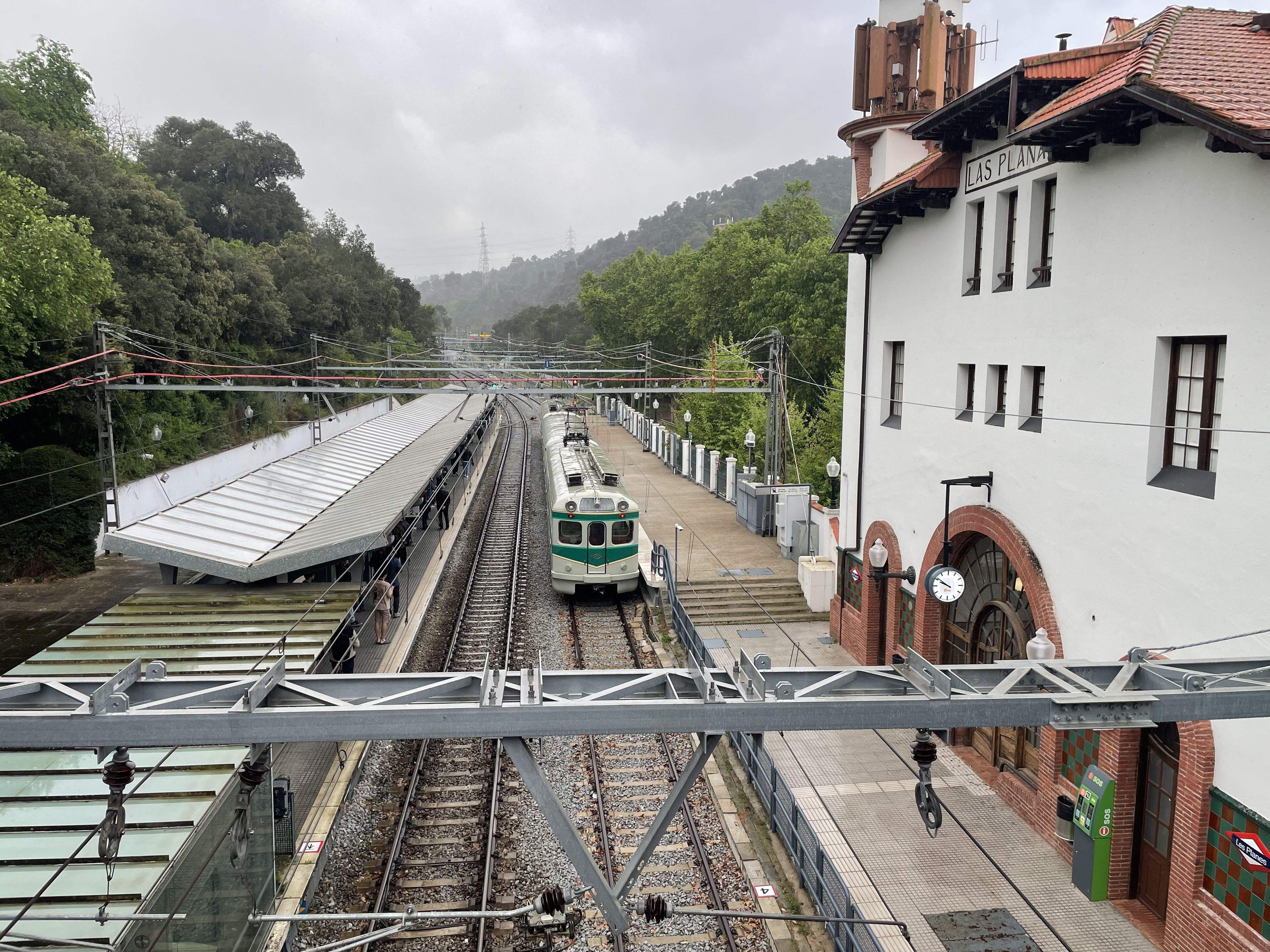El Tren Granota a l'estació dels FGC de Les Planes FOTO: Marta Casas