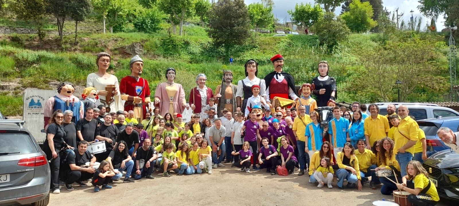 Els Geganters de Ca n’Oriol participen en la III Trobada Gegantera de Mura. FOTO: Cedida