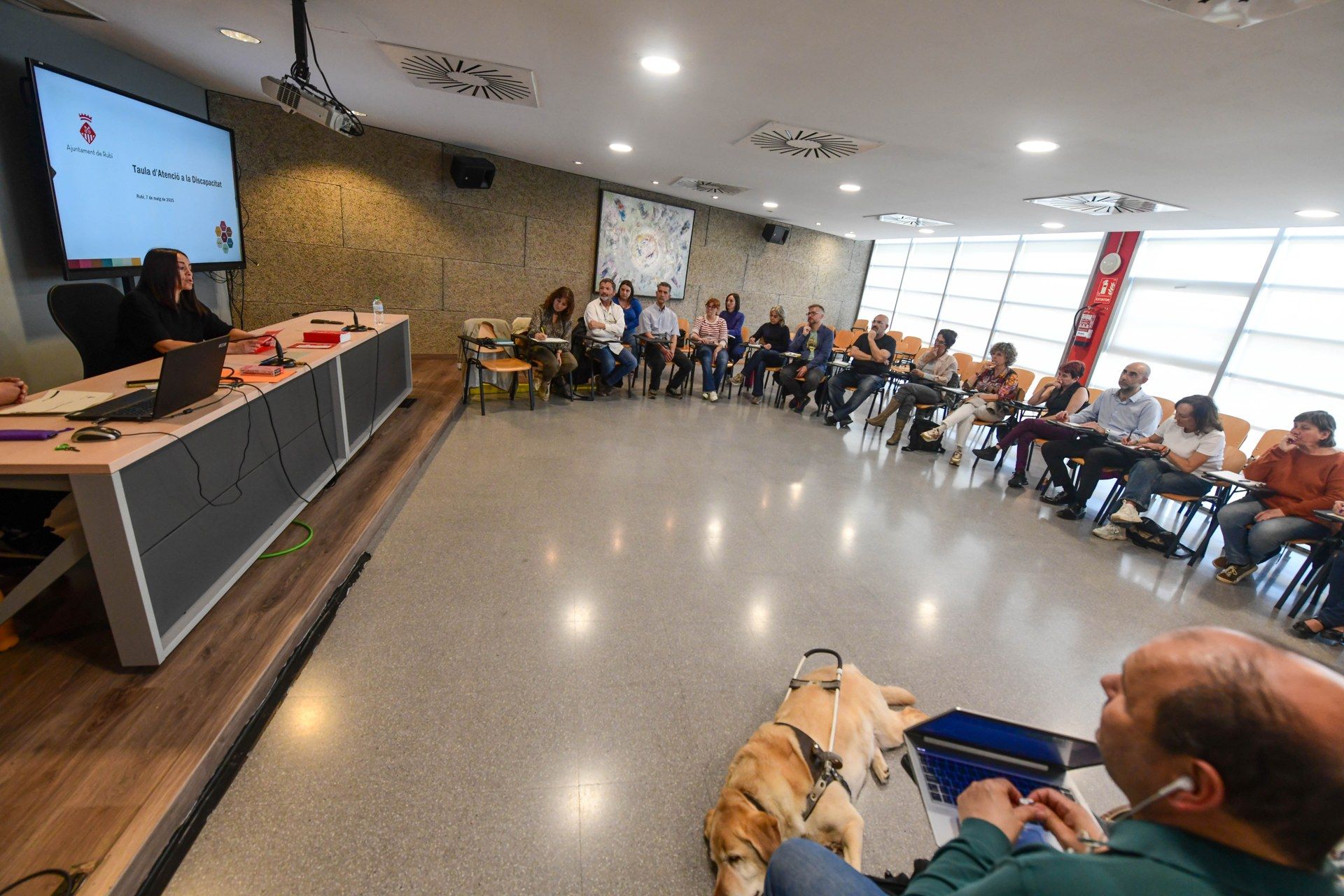 Trobada de la Taula d'Atenció a la Discapacitat de Rubí, aquest dimecres 7 de maig FOTO: Localpres