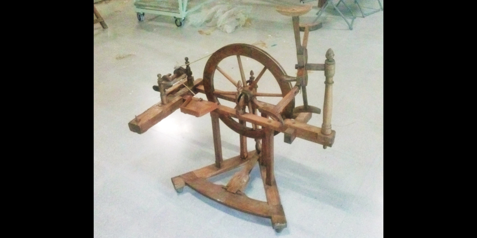 Una roda de filar del Museu de Rubí: el teletreball de fa 200 anys. FOTO: Jordi Vilalta