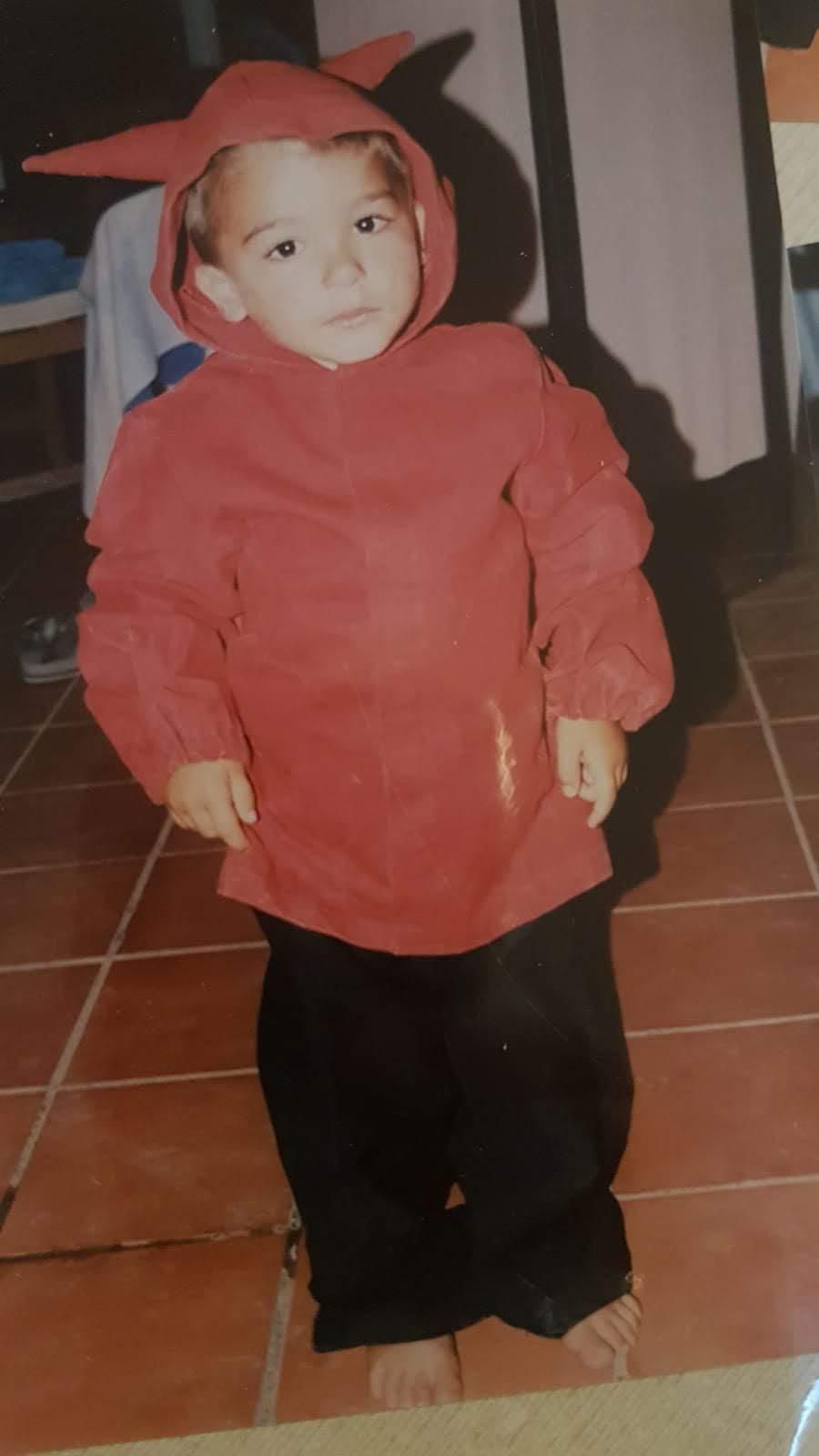 En Jordi Fontanals de petit vestit de diable. FOTO: Cedida En Jordi Fontanals de petit vestit de diable. FOTO: Cedida