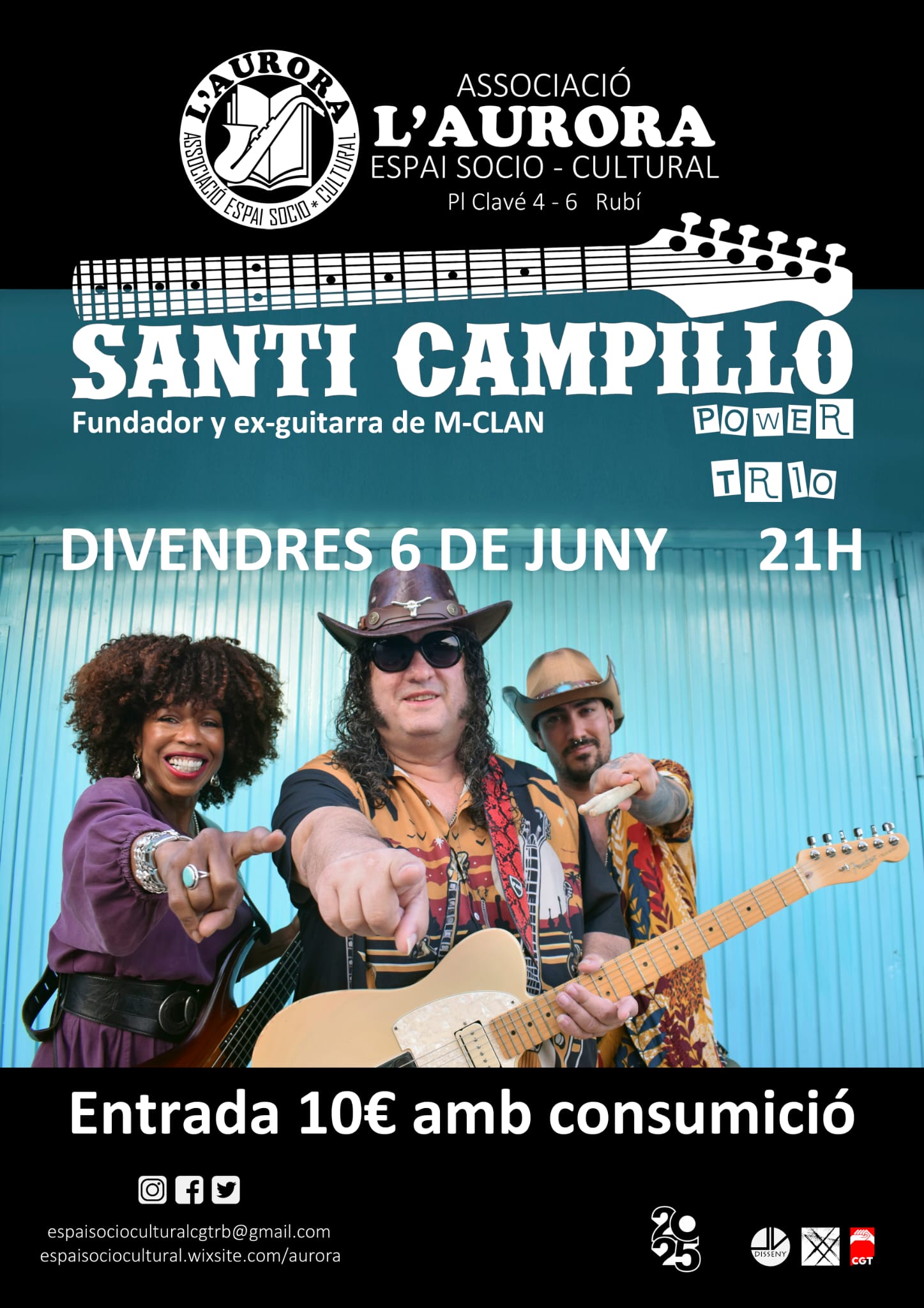Concert de Santi Campillo trio i Best Of Foo el 6 i 7 de juny a l'Espai sociocultural L'Aurora