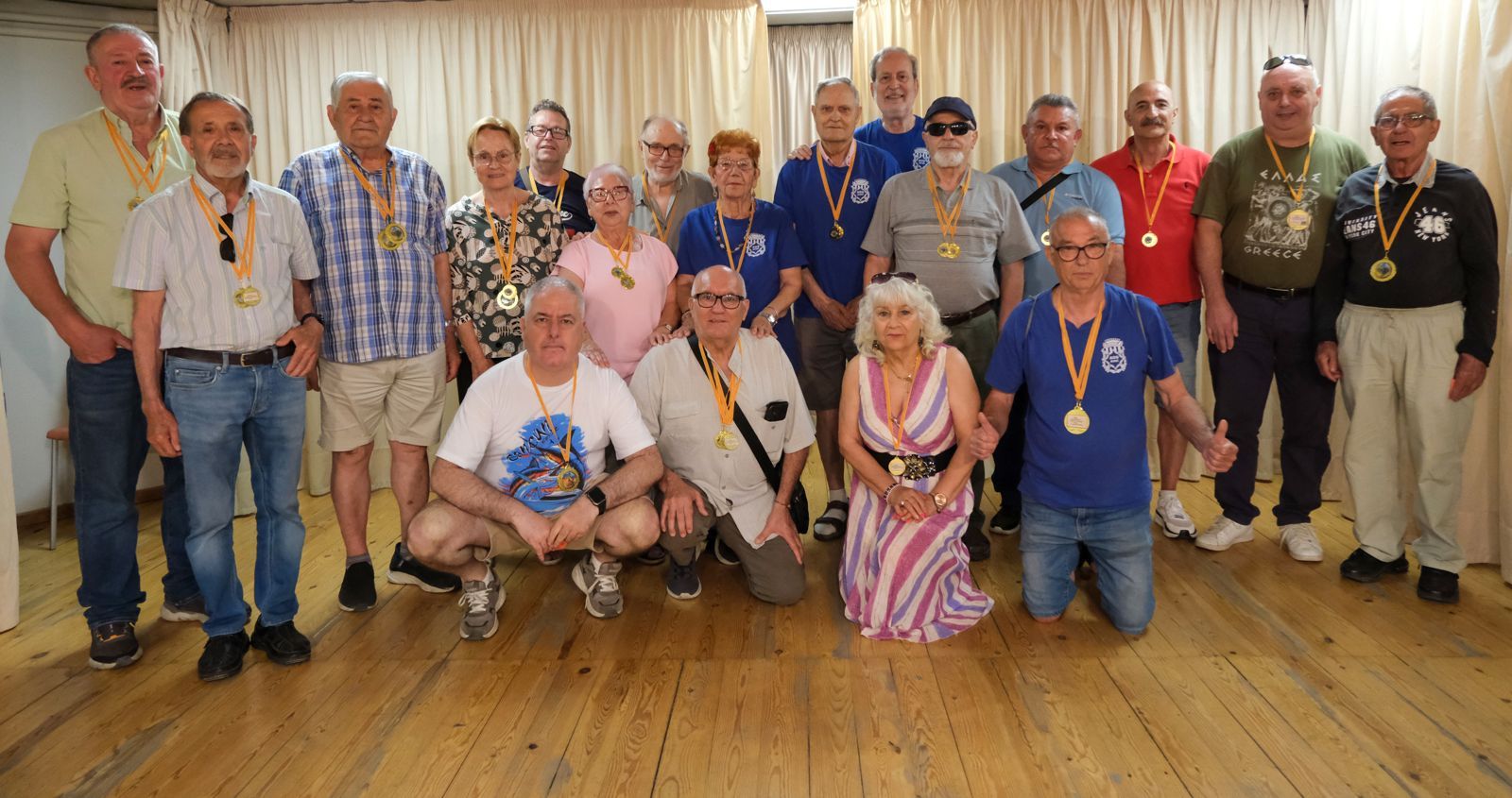 Participants del campionat de petanca. FOTO: Cedida