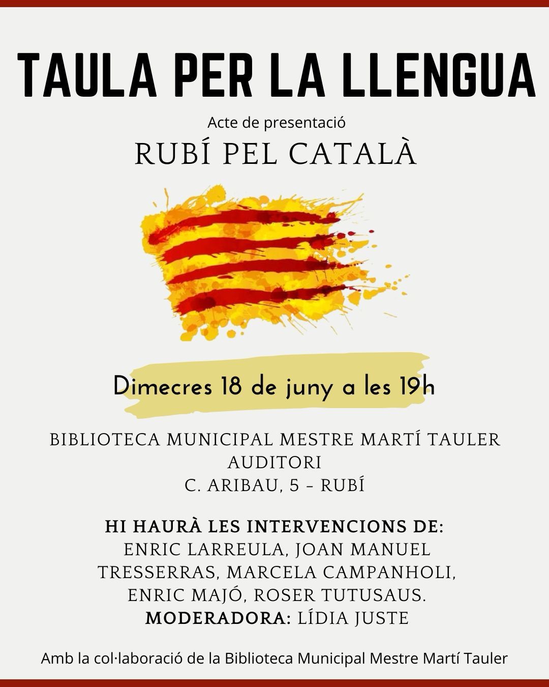Cartell presentació Taula per la llengua Rubí 18 06 25 (1) Cartell presentació Taula per la llengua Rubí 18 06 25 (1)