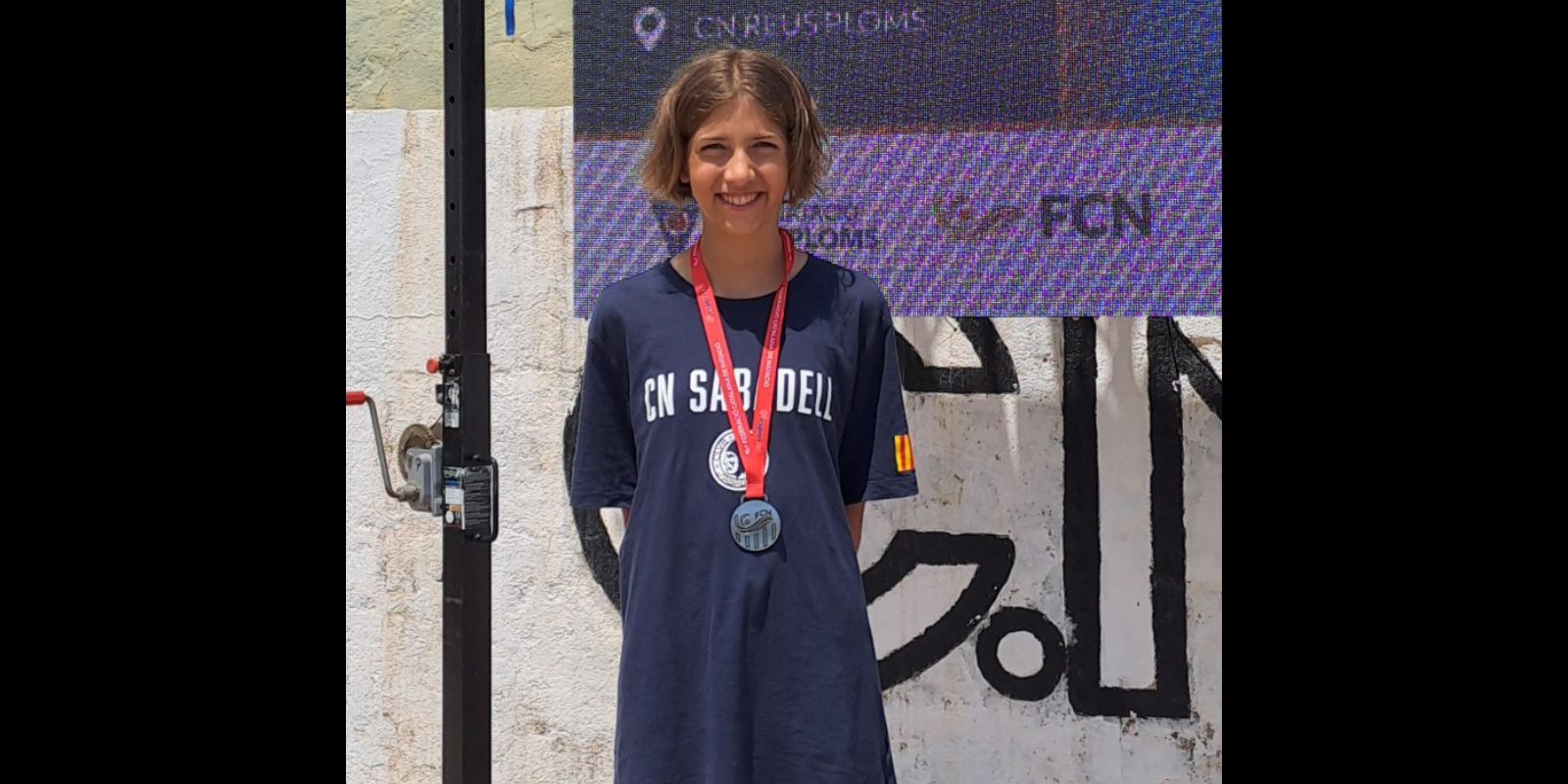 La nedadora rubinenca Erika Calero, subcampiona de Catalunya Aleví en 800 metres lliures. FOTO: Cedida