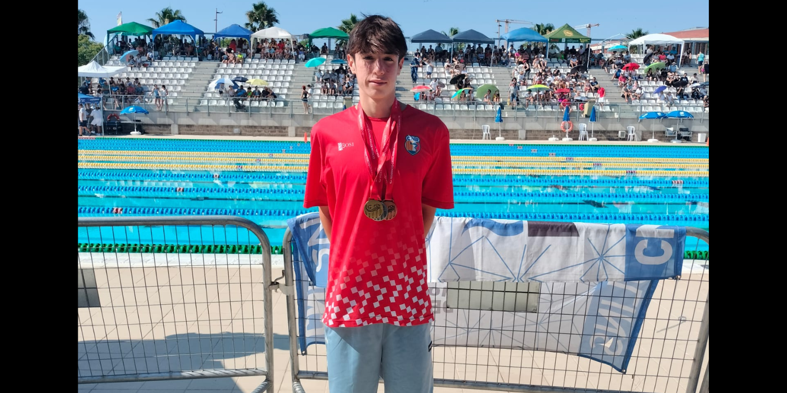 Joel Ruiz, del CN Rubí, es proclama campió de Catalunya dels 100 metres papallona. FOTO: Cedida