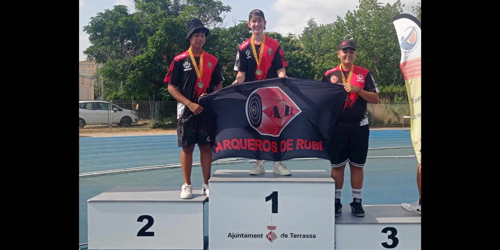 Tres arquers del club Arqueros Rubí fan podi al 75è Campionat de Catalunya d’Arc. FOTO: Cedida