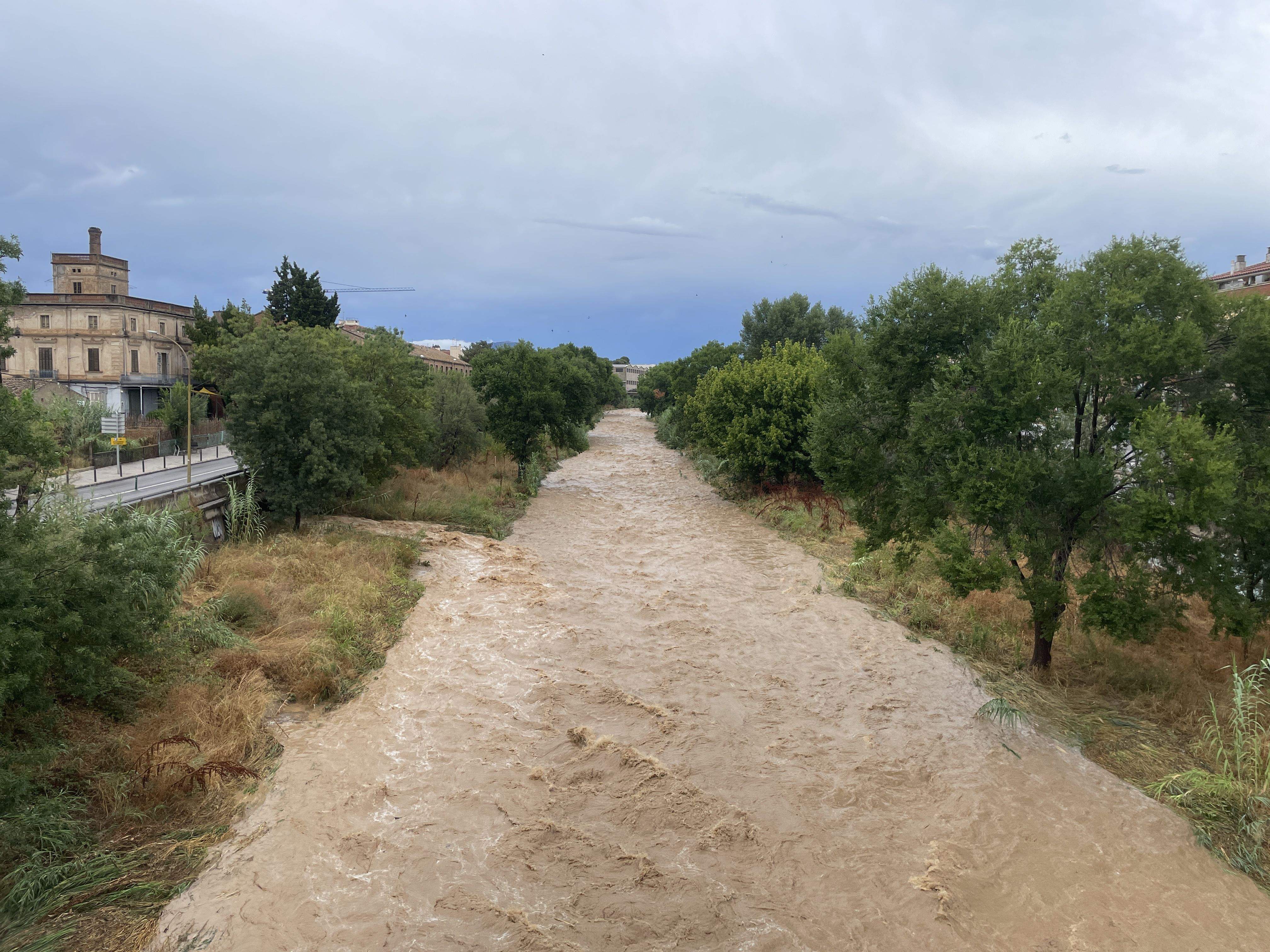 La Riera de Rubí, després de l'episodi de pluja intensa FOTO: Marta Casas