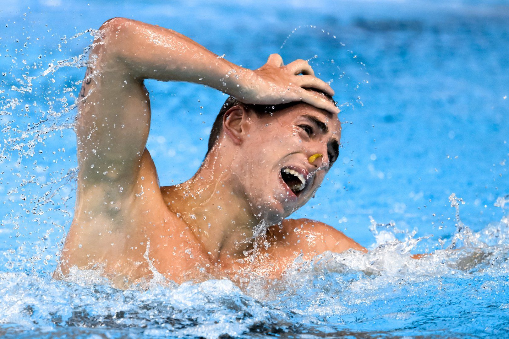 El rubinenc Dennis González, subcampió del món en solo tècnic a Singapur. FOTO: RFEN (Andrea Staccioli)