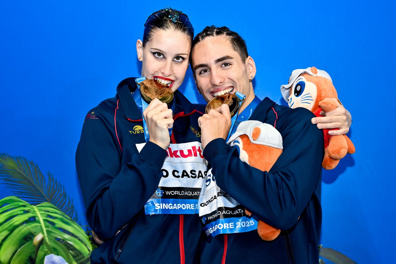 Més èxits al Mundial per a Dennis Gonzalez: Or en duet mixt lliure. FOTO: RFEN (Andrea Masini)