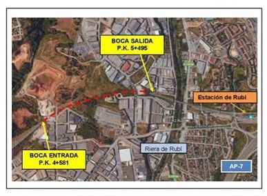 Llum verda a les obres de reforma del túnel ferroviari de Rubí per 19,2 milions d'euros. FOTO: Ministeri de Transport