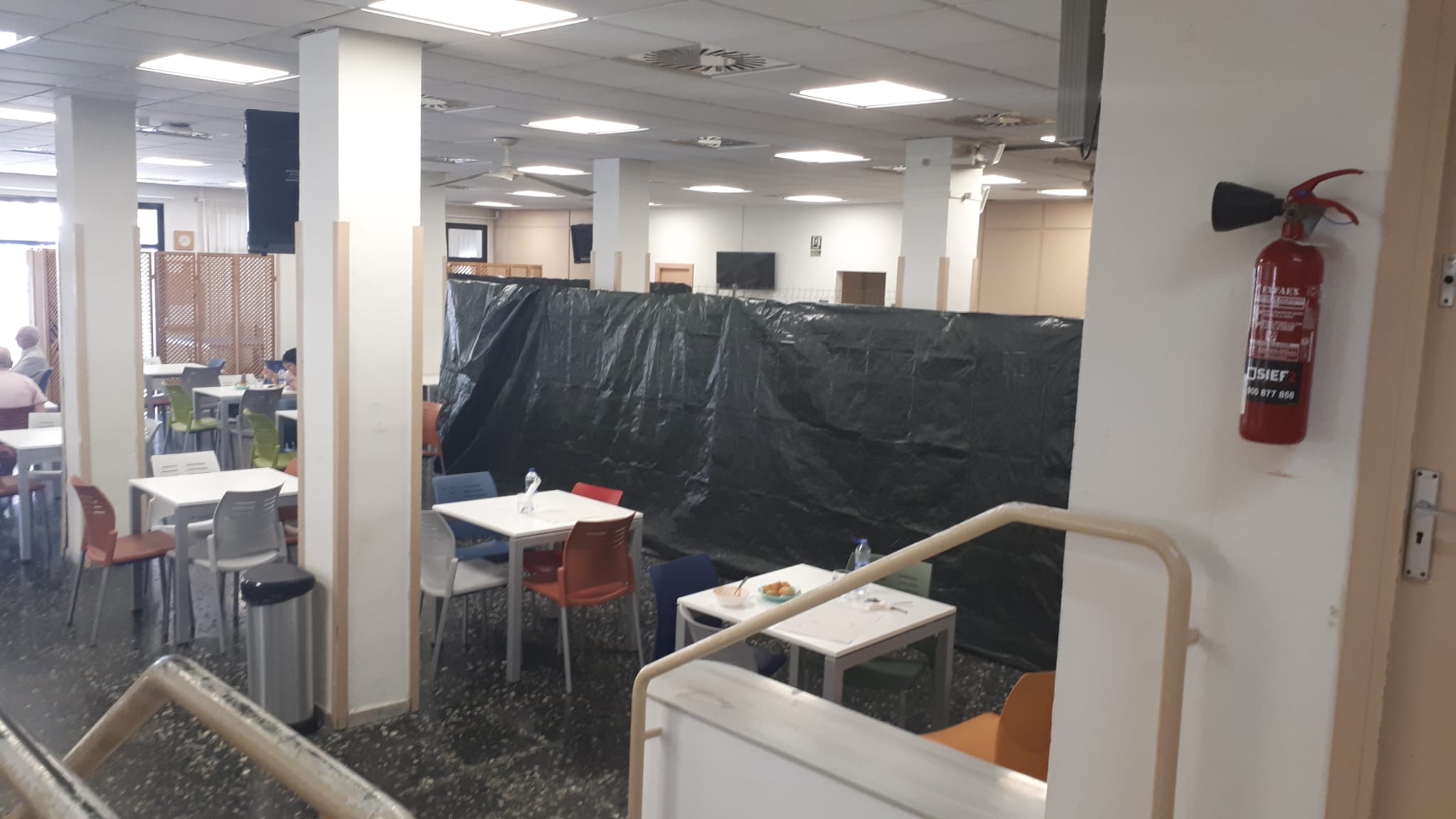 Les obres a l'interior del Casal Cívic i Comunitari de Rubí FOTO: Cedida