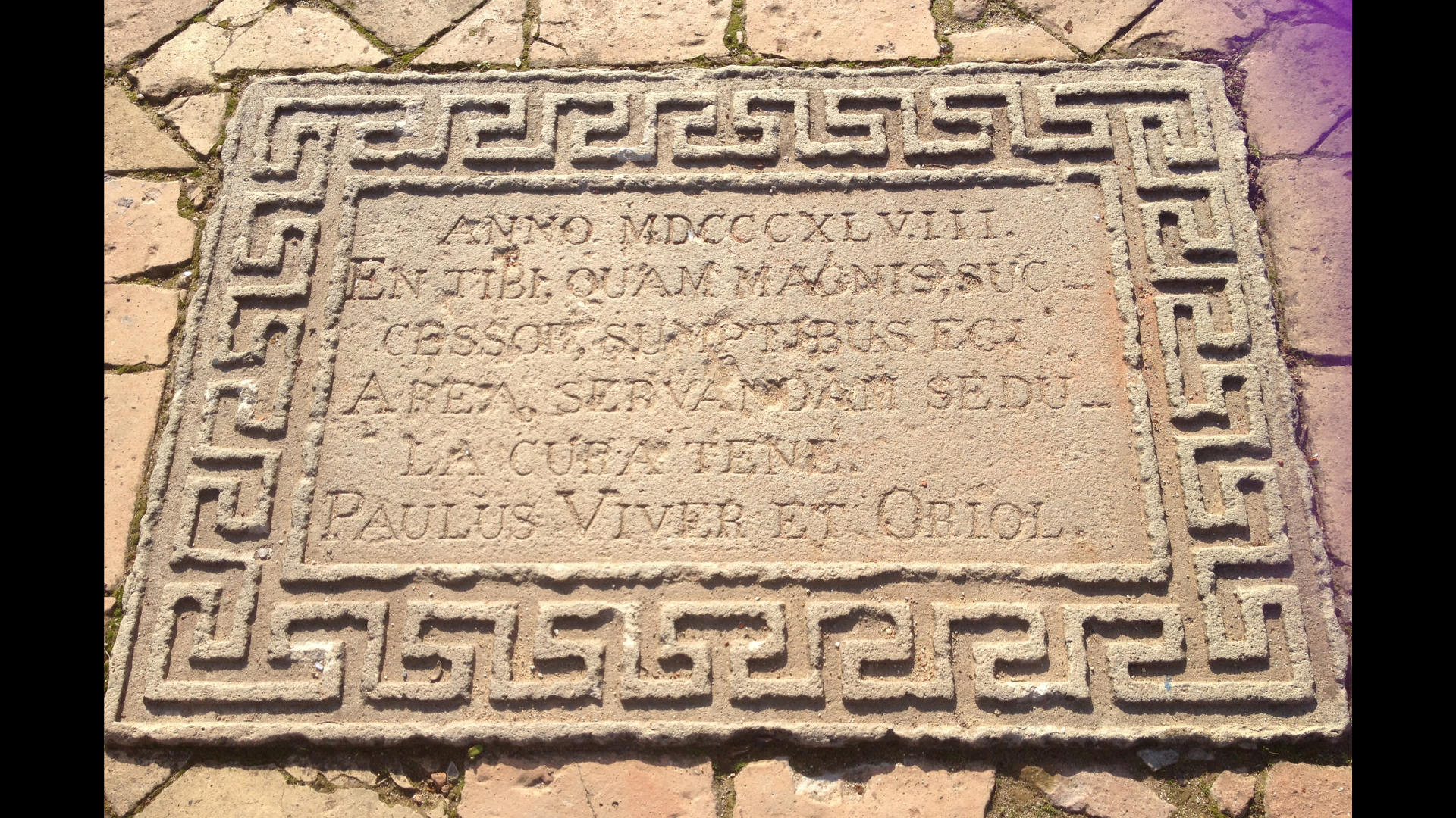 La gran inscripció de l’era de Ca n’Oriol, 1848. FOTO:  Elisabeth Herrera, 2012