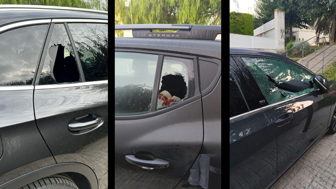 Rebenten els vidres de tres cotxes a Ca n'Alzamora en una setmana. FOTOS: Cedides