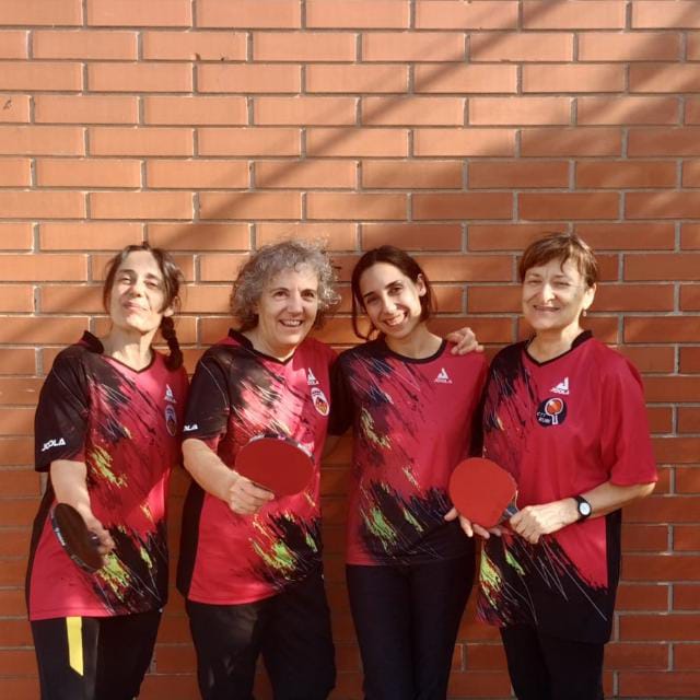 Laura Rueda, Cristina Aguilera, Nati de la Fuente i Montse Clemente, jugadores del nou equip del CTT Rubí FOTO: Cedida Laura Rueda, Cristina Aguilera, Nati de la Fuente i Montse Clemente, jugadores del nou equip del CTT Rubí FOTO: Cedida